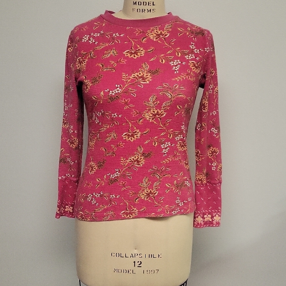 Sundance Pink Floral Long Sleeve Top